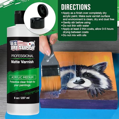 8 oz Matte Acrylic Varnish for Acrylic Painting
