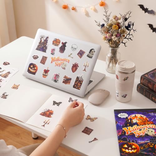 400+ Pcs Vintage Gothic Halloween Sticker Book