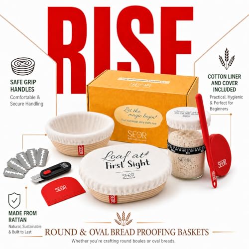 Premium Sourdough Starter Kit 42oz Glass Jar