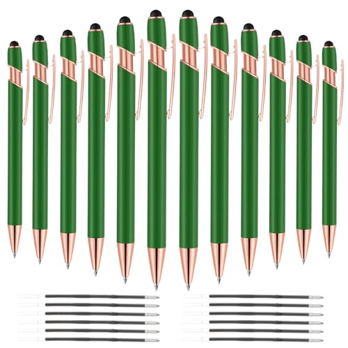 12 PCS 2 in 1 Stylus Ballpoint Pen with Stylus Tip