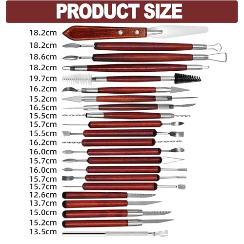 22 Piece Clay Sculpting Tools Set Perfect for Polymer Air Dry Modeling Clay Beginners & Professionals Ideal for DIY Pottery & Ceramics Tools for Clay Sculpey Sculpting & Crafting