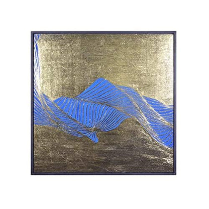 100 PCS Imitation Gold Leaf Sheets Blue Foil (100 count)
