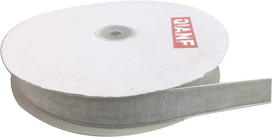 Velvet Ribbon, 1 1/2-Inch by 25-Yard Spool (Silver) - Crafty Corner