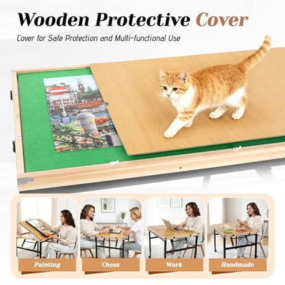 Puzzle Table Adjustable Height & Tilt with Drawers for 1500Pcs