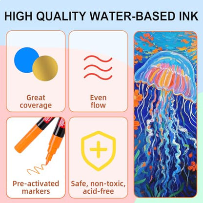 120 Colors Acrylic Paint Markers and ACRYLIAC PAINT PENS for Rock (120 Count)