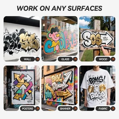 3Pcs Black Jumbo Poster Markers