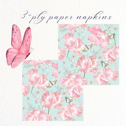 20 ct 13x13 Flowers Paper Luncheon Decoupage Napkins (20 Count)