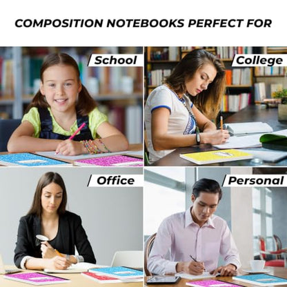 100 Pack Bulk Composition Notebooks (100 Count)