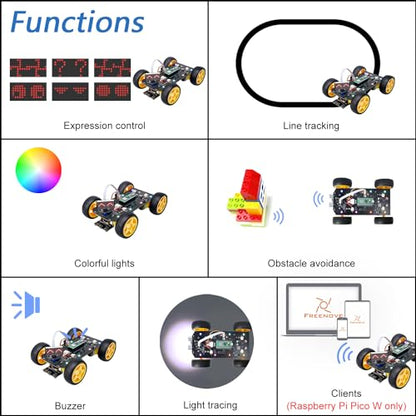 4WD Car Kit for Raspberry Pi Pico W