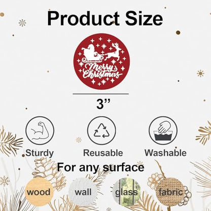 Christmas Stencils for Crafts Reusable 3" Christmas Stencil (56 Count)