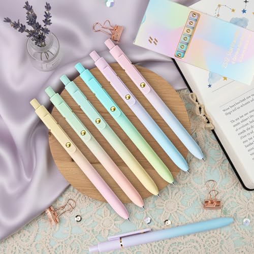 Gel Pens 12 Pcs Fine Point Smooth Writing Pens Cute Pens for Women
