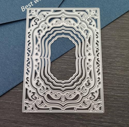 Lace Rectangle Frame Metal Die Cuts