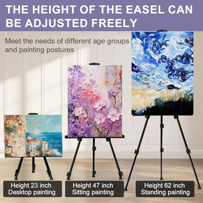 4 Pack Painting Display Easel Stand Portable Adjustable (4 Count)