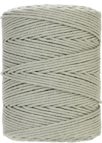 Macrame Cord 4mm x 328yards Natural Macrame Cotton Rope Colored Macrame Rope Soft Cotton Cord Macrame Supplies Craft Rope Macrame Yarn for Plant Hanger Wall Hanger Dreamcatcher