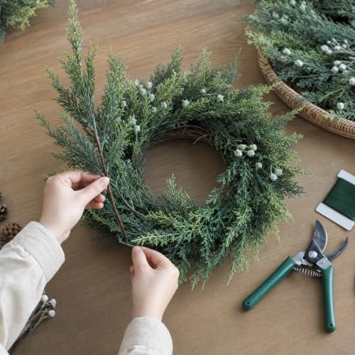 10 Pcs 17 Inches Christmas 2 Color Cypress Branches (10 Count)