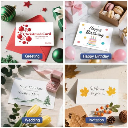 Cardstock 8.5 x 11 Inch 80 Sheets 190 gsm Heavyweight Card Stock Paper White Cardstock Printer Paper Perfect for Wedding Invitations (80 Count)
