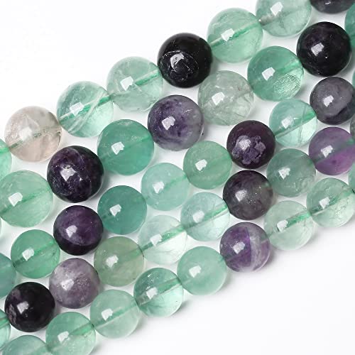 90pcs 4mm Natural Stone Beads Fluorite Gemstone Round Loose Beads for Jewelry Making DIY Bracelet Necklace 15"