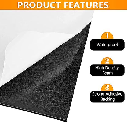 Sponge Neoprene Foam Rubber Sheet with Adhesive (8.5 Sq Ft)