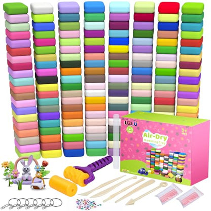 254 Pcs Air Dry Clay 160 Colors Modeling Model Magic Clay for DIY Molding Starter Kit with Sculpting Tools (254 Count)