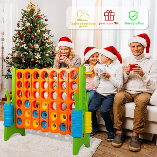 Oversized 4 in a Row Connect Game+Waterproof Carry Bag (46 Count)