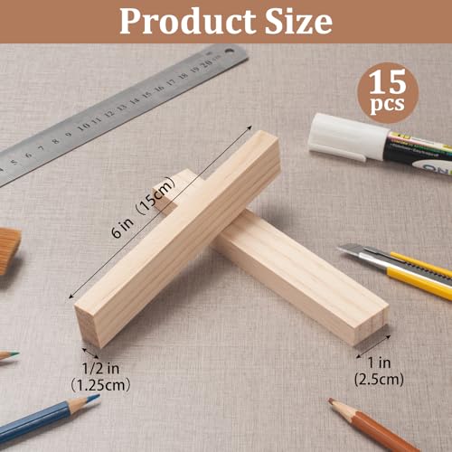 Wooden Dowels for Crafts (15 Count)
