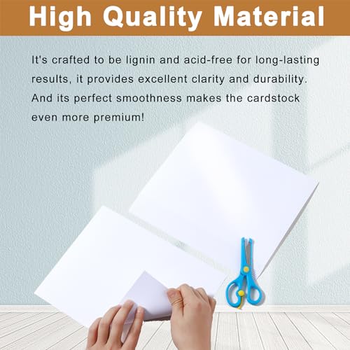 40 Sheets White Shimmer Cardstock 8.5 x 11 Scrapbooking Paper 75lb (40 Count)