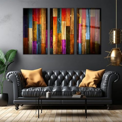 Painted Wood Glass Printing Wall Art
