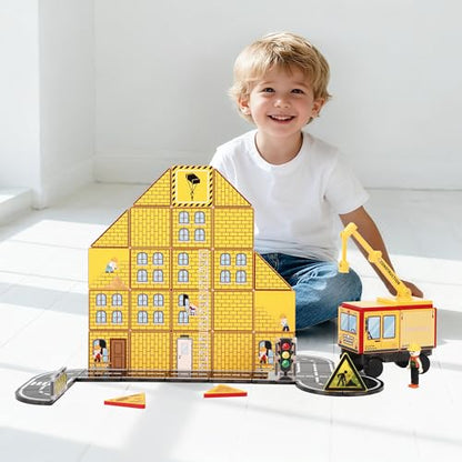 Fire Station Magnetic Tiles Set 60PCS (60 Count)