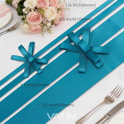 Turquoise Satin Ribbon 3 (150 Foot)