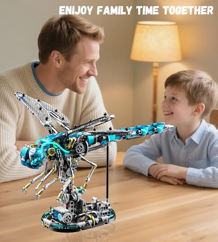 Mechanical Dragonfly Building Blocks for Adults