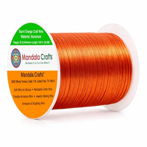 22 Gauge Burnt Orange Anodized Aluminum Craft Wire