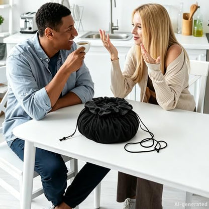 Large Dice Bag with Pockets Big Capacity Dice Bag Drawstring Pouch