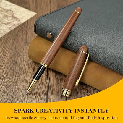 Luxury Wood Ballpoint Pen Writing Set