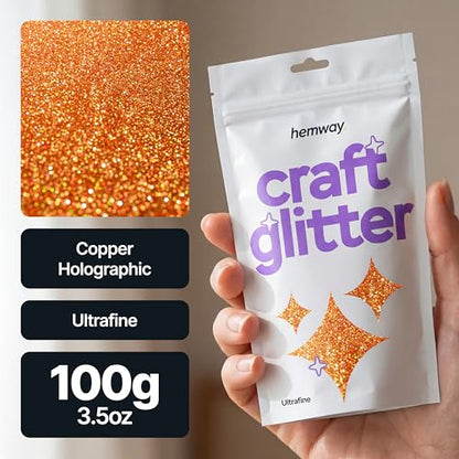 Craft Glitter Copper Holographic 100g Ultrafine Glitter (3.5 Ounce)