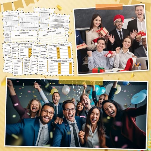 Office Party Friendly Feud Game with 2 Answer Buzzers for Work (32 Count)