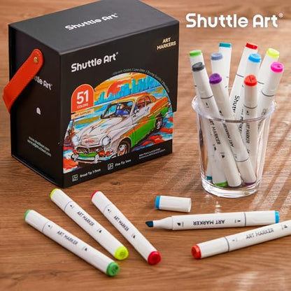 51 Colors Alcohol Markers (51 Count)