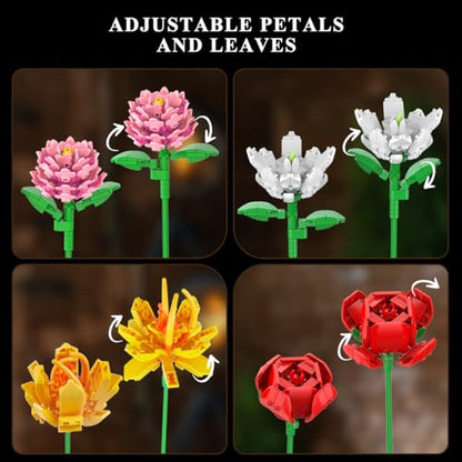 Flower Bouquet Building Set for Adults