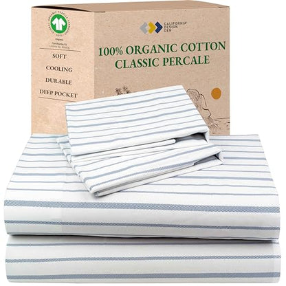 100% Organic Cotton Full Bed Sheets Set