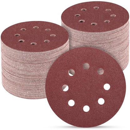 100PCS 5 Inch Sanding Discs 150 Grit Sandpaper for Orbital Sander (100 Count)