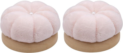 Uxney Pin Cushion,Wooden Sewing Pin Cushion Pincushion Needle Cushion for Sewing Quilting Needlework DIY Crafts(Light Pink,2 PCS)