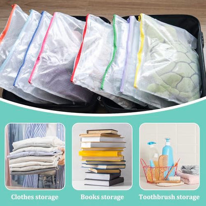 Mesh 24pcs Zipper Pouch Bags (24 Count)