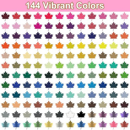144 Colors Dual Tip Acrylic Paint Markers (72 Count)