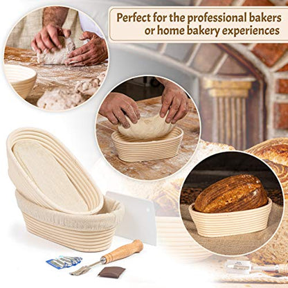 11" Oval Banneton Proofing Basket Set of 2