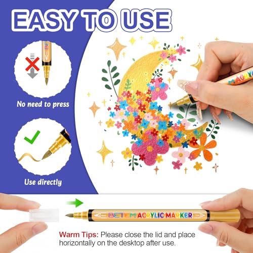 30 Metallic Paint Markers for Glass (30 Count)