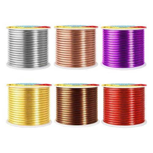 10 GA Purple Brown Red Assorted Anodized Aluminum Craft Wire (120 Foot)