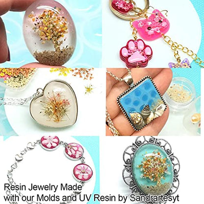Cabochon Gem Silicone Mold 2 Trays for Resin Casting Jewelry Making (176 Count)