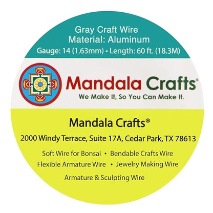 14 Gauge Gray Anodized Aluminum Craft Wire