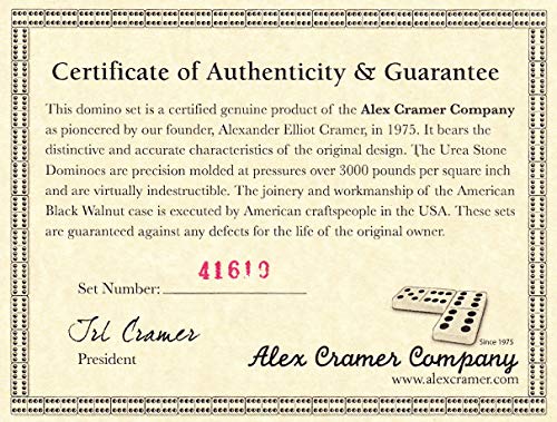 Alex Cramer The Perfect Traveler Classic Domino Set with Leather