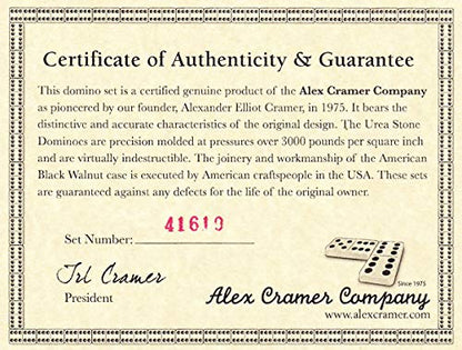 Alex Cramer The Perfect Traveler Classic Domino Set with Leather