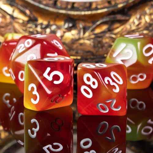 DND Dice Set D&D Polyhedral Dice with Dice Bag (7 Count)